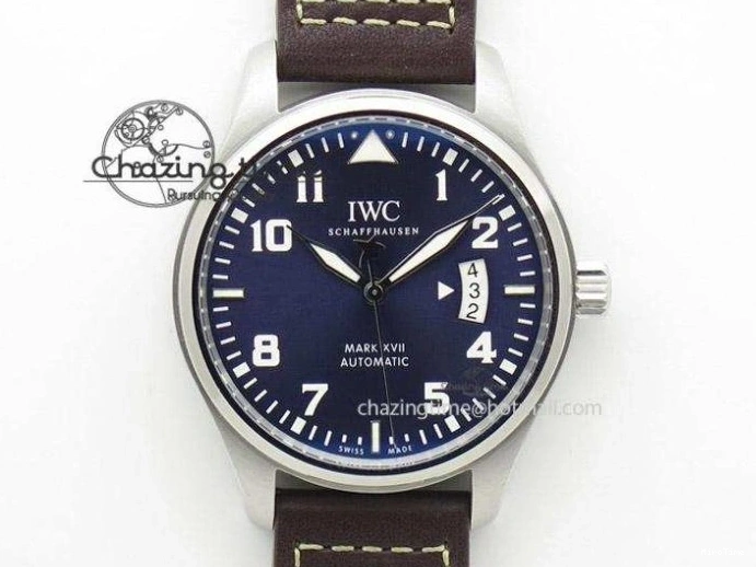 MIROTIME 0406 MARK XVIII Le Petit Prince IW327004 SS FKF 1:1 Best Edition Blue Dial On Brown Leather Strap Trendsetting 7117